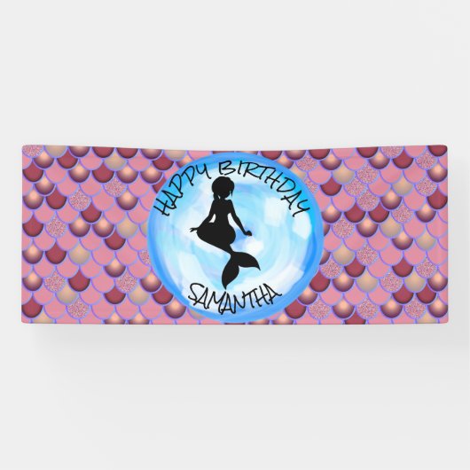 Mermaid Zee Paars Roze Banner (Horizontaal)