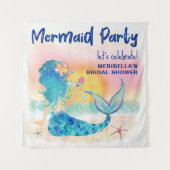 Mermaid Zee Tropical Beach Photo Backdrop Wandkleed (Voorkant)