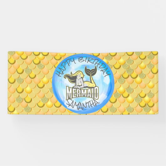 Mermaid Zee Yellow Scales Banner (Horizontaal)