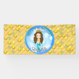 Mermaid Zee Yellow Scales Banner