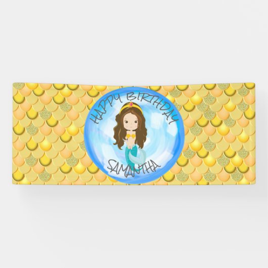 Mermaid Zee Yellow Scales Banner (Horizontaal)