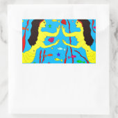 mermaïden rechthoekige sticker (Tas)