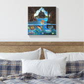 MERMAÏDEN VAN DE PIRATE CAVE CANVAS AFDRUK (Insitu (Slaapkamer))