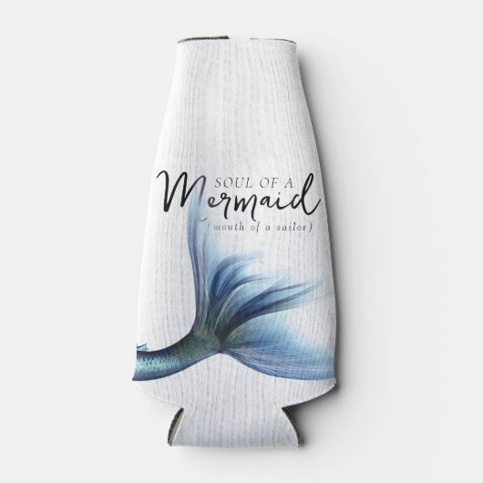 #MermaidLife Sailor Mouth Zeemeermin Soul | Blauer Flesjeskoeler (Voorkant)