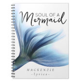 #MermaidLife Ziel van een Zeemeermin | Quote blauw Notitieboek (Voorkant)