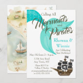 Mermaids and Pirates Birthday Kaart (Voorkant / Achterkant)