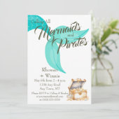 Mermaids and Pirates Birthday Kaart (Staand voorkant)