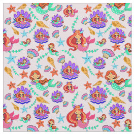 Mermaids and Shells Stof