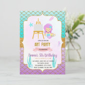 mermaids art peinture thème invitation (Debout devant)