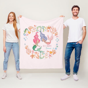 Mermaids Best Friends Forever BFF - persoonlijk Fleece Deken