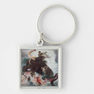 Mermaids bij Play, 1886 (olie op canvas) Sleutelhanger