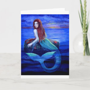 "Mermaid's Dinner"-briefkaart Kaart