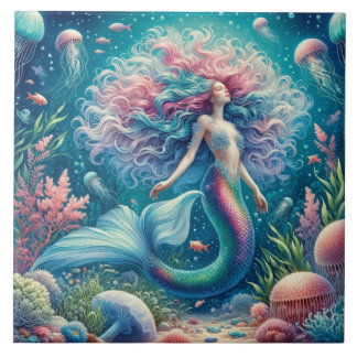 Mermaid's Dream - Aquatic Euphoria Keramische Tege Tegeltje