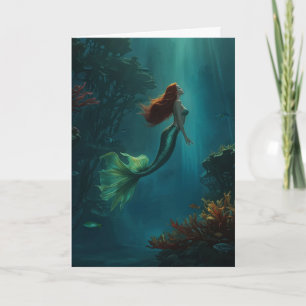 Mermaid's Dream Fantasy Art Onderwater Scene Kaart