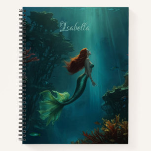 Mermaid's Dream Fantasy Art Onderwater Scene Notitieboek