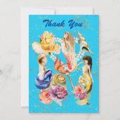 Mermaid's Dream Romantische Florals en Parels Bedankkaart (Voorkant)