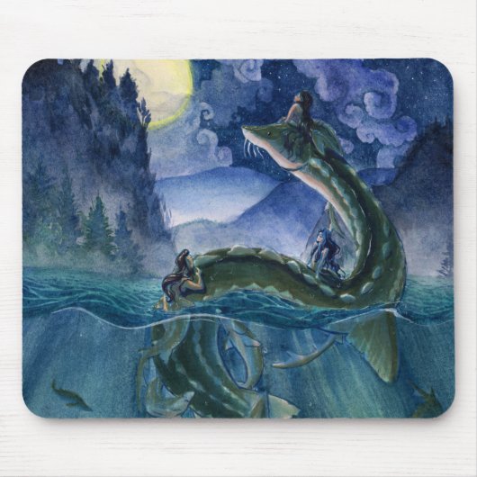 Mermaids en de Serpent Mousepad Muismat (Voorkant)