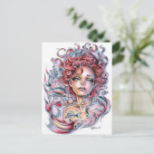 Mermaid's hart briefkaart (Staand voorkant)