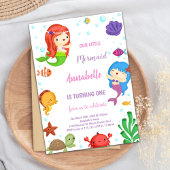 Mermaids Invitations d'anniversaire