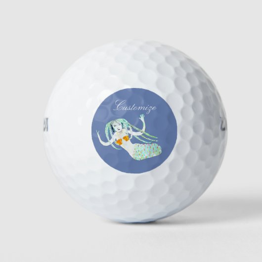 Mermaids met Dreadlocks Thunder_Cove Golfballen (Voorkant)
