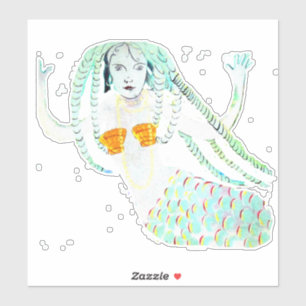 Mermaids met Dreadlocks Thunder_Cove Sticker