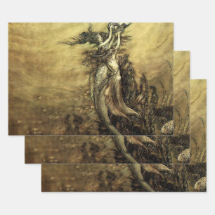 "Mermaids of the Rhine" van Arthur Rackham Inpakpapier Vel