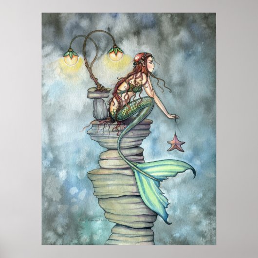 Mermaid's Perch Poster van Molly Harrison (Voorkant)