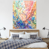 Mermaid's Shadow: Ocean Depths Canvas Afdruk (Insitu (Slaapkamer))