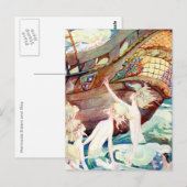 Mermaids Sisters and Ship Briefkaart (Voorkant / Achterkant)