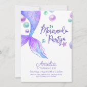 Mermaids Tail onder de Birthday-Zee Kaart (Voorkant)