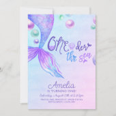 Mermaids Tail Oneder Zee 1e verjaardag Kaart (Voorkant)