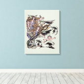 Mermaids  Victoriaans illustratie Canvas Afdruk (Insitu (Houten vloer))