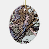 Mermaids Victoriaans illustratie Keramisch Ornament (Rechts)