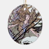 Mermaids Victoriaans illustratie Keramisch Ornament (Links)