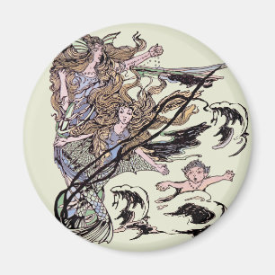 Mermaids Victoriaans illustratie Magneet