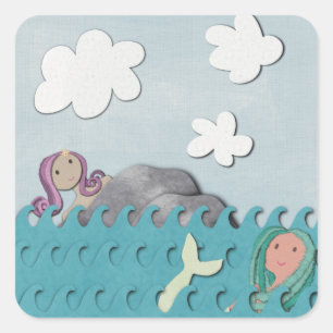 Mermaids Vierkante Sticker