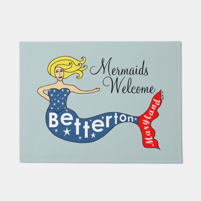 Mermaids Welcome Betterton, Maryland Deurmat (Voorkant)