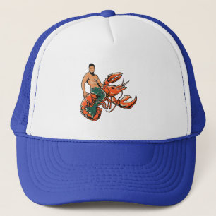 Merman die Lobster Trucker Hat Pet