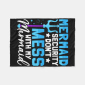 Merman Mer Dad Zeemeermin Security Don &#; het kno Fleece Deken (Voorkant (Horizontaal))