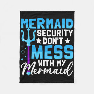 Merman Mer Dad Zeemeermin Security Don &# het kno Fleece Deken