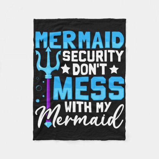 Merman Mer Dad Zeemeermin Security Don &#; het kno Fleece Deken (Voorkant)