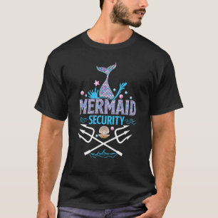 Merman Mermaid Security Lifeguard Swimmer Costume T-shirt
