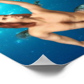 Merman met Poster van haaien (Hoek)