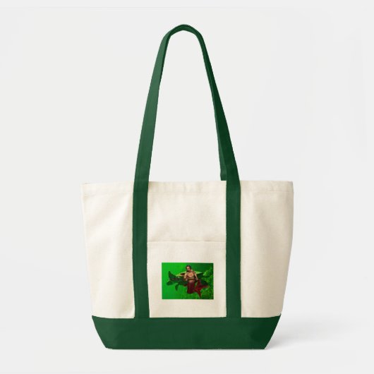 Merman met Zee Turtle Canvas tas (Voorkant)