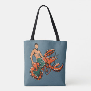 Merman Riding Lobster Draagtas