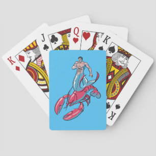 Merman Riding Lobster-spelkaarten Pokerkaarten