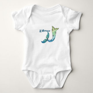 Merman staart aquarel bodysuit