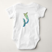 Merman staart aquarel bodysuit (Achterkant)