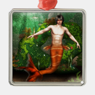 Merman Swimming Ornament