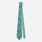 Merman Zee-Glass Green Blauwgroen & Aqua Ocean Thm Stropdas (Voorkant)